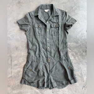 Army Green Short Romper / Playsuit